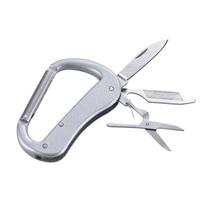 カラビナマルチツール 高儀 BBT-1 カラビナ マルチツール 便利 緊急時 ナイフ ハサミ 爪ヤス ...