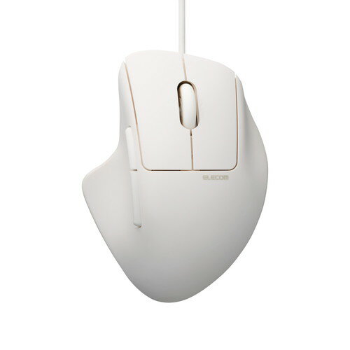 有線 USB マウス 静音 7ボタン チルトホイール付 エルゴノミクス 抗菌 Sサイズ SHELLPHA ホワイト エレコム M-SH31UBSKWH