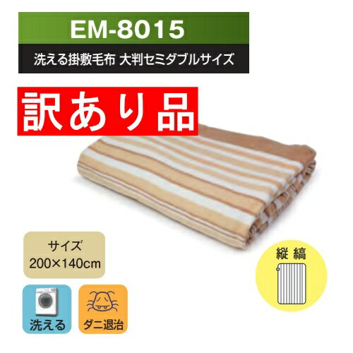 其它 - 大判セミダブルサイズ洗える掛け敷き毛布 (200×140cm)【訳あり品特価】【新品・未使用 外箱に軽微な破れあり】 TEKNOS ZK-EM-8015 洗える掛け敷き毛布 大判セミダブル 温度調整 ダニ退治 省エネ