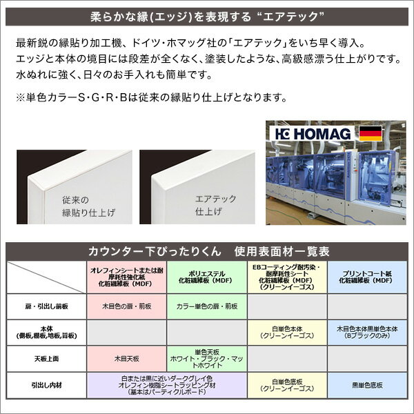 ホームテイスト 【引戸シリーズ】セミオーダーカウンター下収納ぴったりくん 引出し付きインコーナー左開き 奥行35cm (ブラックウォルナット木目(艶消)) SH-19PSNL35-BW【納期目安：1ヶ月】