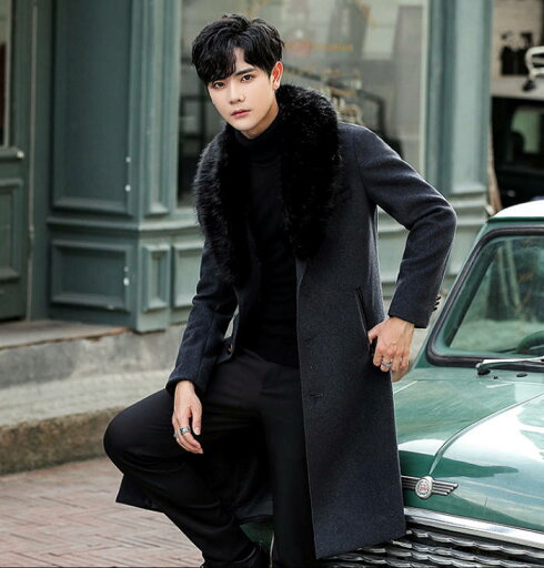 ダッフルコート ウール混 ロングコート メンズ スリム テーラードコート ビジネスコート ファー襟脱着 チェスターコート ファッション 大きいサイズ 秋冬アウター