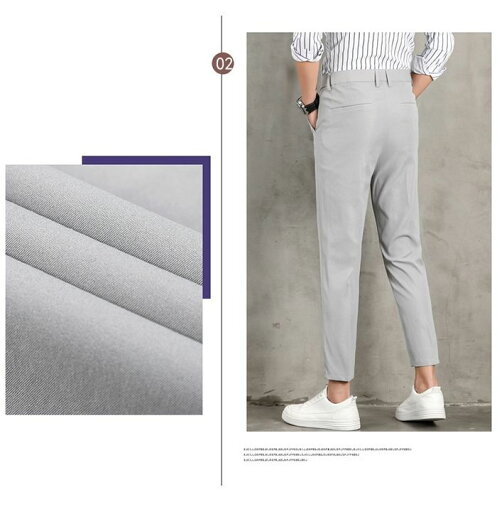 ビジネススラックス メンズパンツ 九分丈パンツ スラックス ストレートパンツ イージーパンツ 無地 通勤 9分丈パンツ カジュアルパンツ 男性 ボトムス 春夏 秋