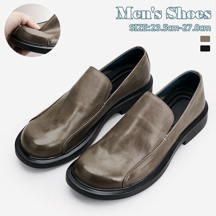 モカシン 牛革 メンズ ラウンドトゥ レザーシューズ 男性 ビジネスシューズ 本革 ローカット モカシンシューズ ドライビングシューズ カジュアルシューズ 防滑 履きやすい 革靴 紳士靴 短靴 通勤 仕事