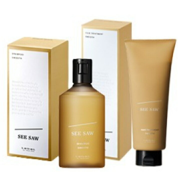 送料無料 ルベル シーソー ヘア&スキャルプ SMOOTH スムース 250ml+200g シャンプー トリートメント セ..