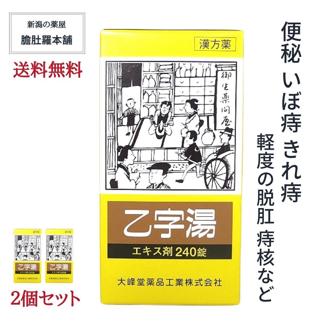 本日最大ポイント11倍！ 乙字湯 エキス錠 240錠 X 2個 痔 漢方 便秘 体力中等度以上で使用可能 ぢ 大便かたい いぼ痔 きれ痔 痔核 便秘 軽度 脱肛 薬 おつじとう 漢方薬 生薬 お尻の悩み お尻 めぐり改善【第2類医薬品】【大峰】【送料無料】 痔の薬 P7 -c