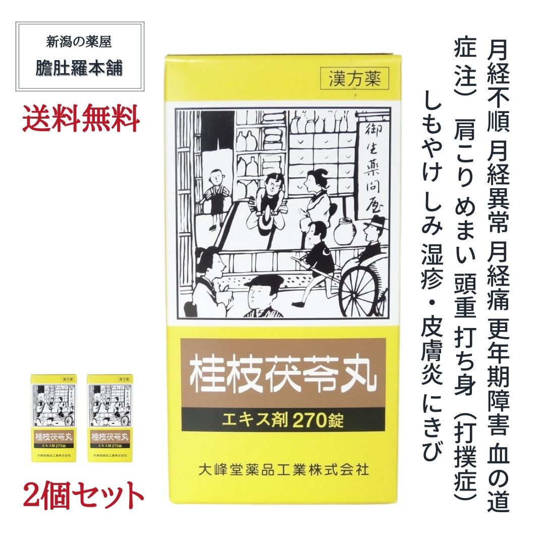 本日最大ポイント11倍！ 桂枝茯苓丸 エキス錠 OM 約60日分 270錠 X 2 更年期障害 月経不順 月経異常 月経痛 血の道症 肩こり めまい 頭重 打ち身 打撲症 しもやけ しみ 　更年期 漢方 婦人薬 【大峰】 【送料無料】 【第2類医薬品】 P7