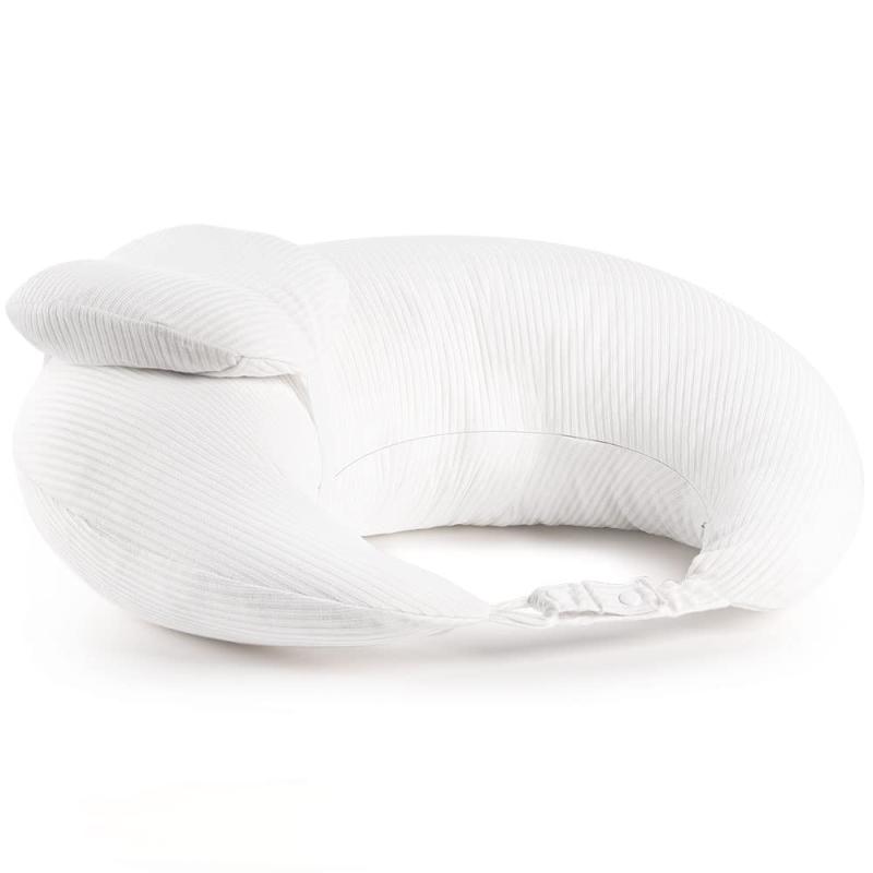 iOCHOW 授乳クッション クッション 綿 ポリエステル繊維 45°科学授乳 ミニ枕取付き カバー取り外し洗濯可能 58x47x15cm ホワイト