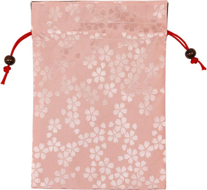 まつみ工芸 日本製 御朱印帳入れ 巾着袋 19×27cm 桜 ピンク