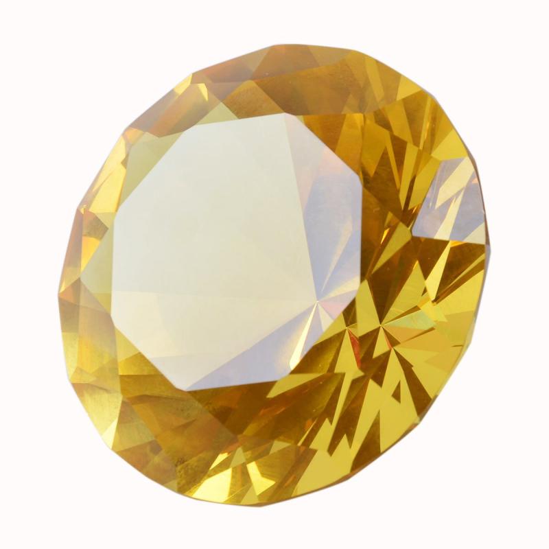 多色透明 水晶 ダイヤモンド 80mm ペーパーウェイト ガラス 文鎮 装飾品【ギフトボックス】