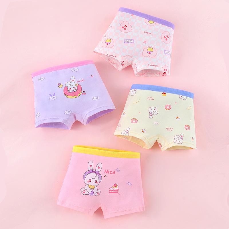 キッズ 女の子 ショーツ A類 通気性 カットソーパンツ かわいい 漫画柄 コットン 子供 下着 まとめ売り