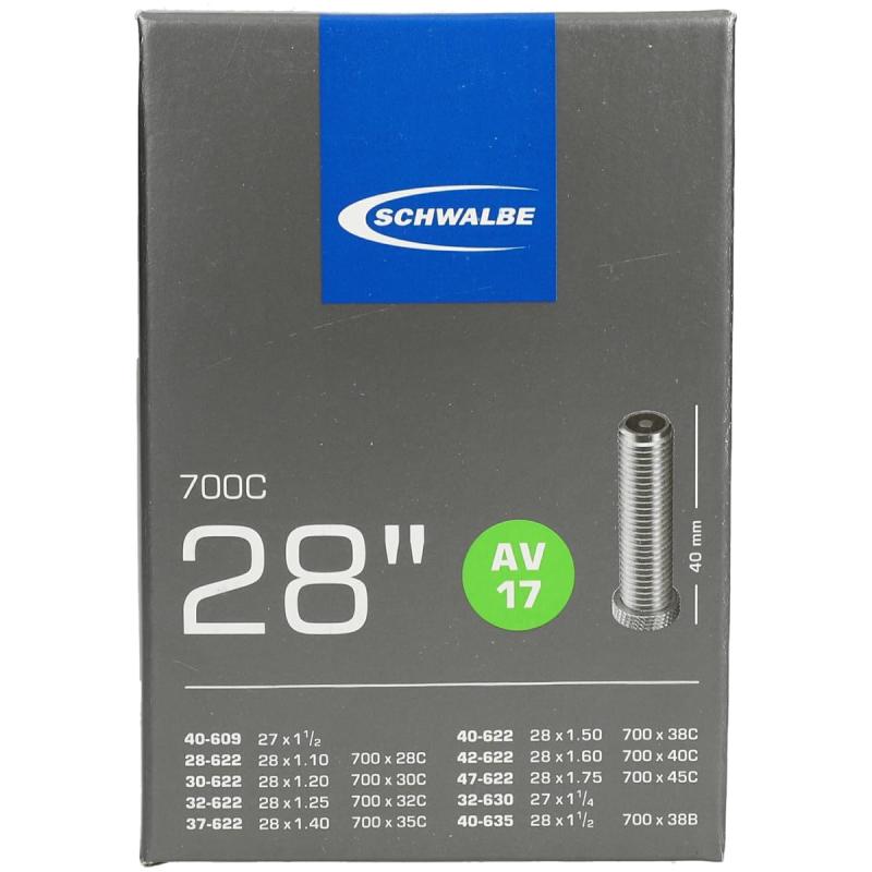 SCHWALBE(シュワルベ) 【正規品】700×28/45C用チューブ 米式 40mmバルブ 17AV