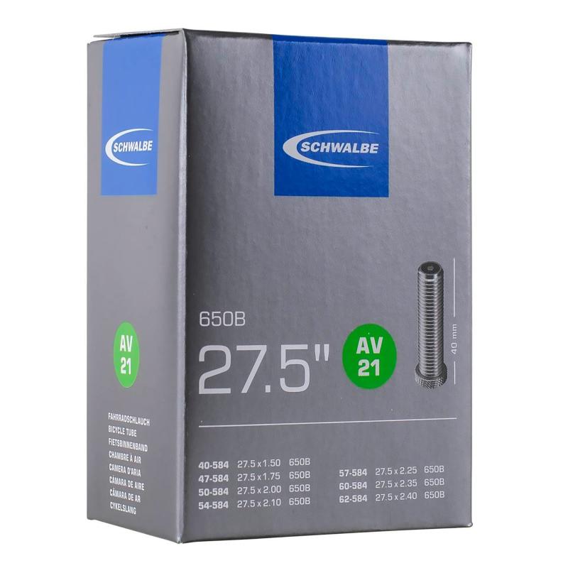 SCHWALBE(シュワルベ) 【正規品】27.5×1.50/2.40用チューブ 米式 40mmバルブ 21-AV