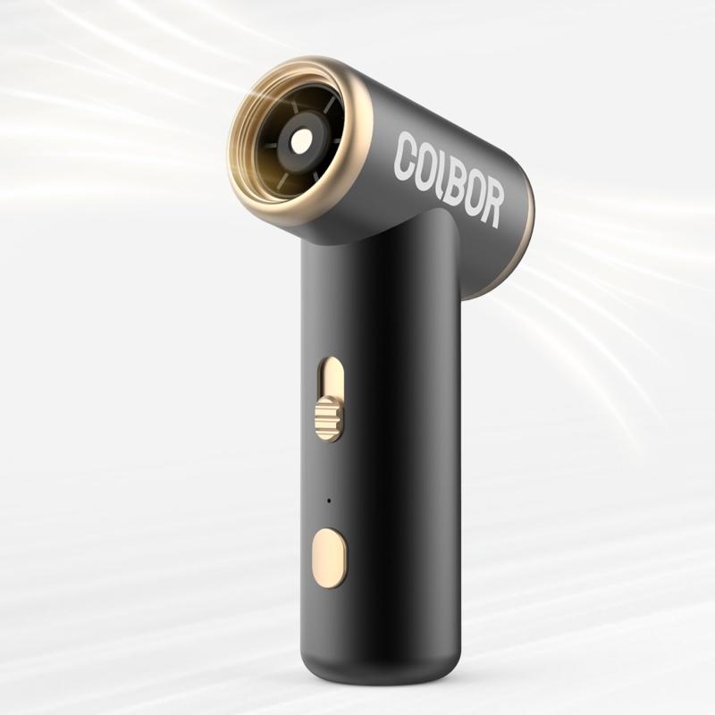 COLBOR AirMaxx A1 ミニ ジェット ファン 充電式 風量調整 小型 軽量 強力 コンパクト LED照明 Mini Jet Fan PC キーボード 掃除 アウトドア 撮影補助
