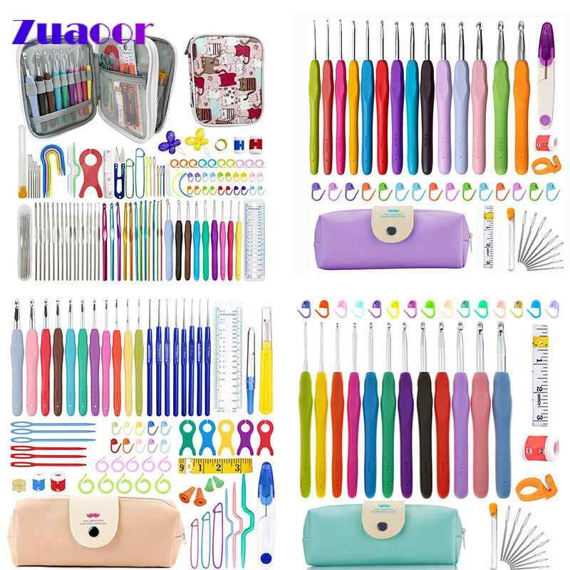 編み針セット 道具 ソフトグリップ 編み針 かぎ針 棒針 毛糸針 レース針 収納ケース付き 手芸 編み物 ..
