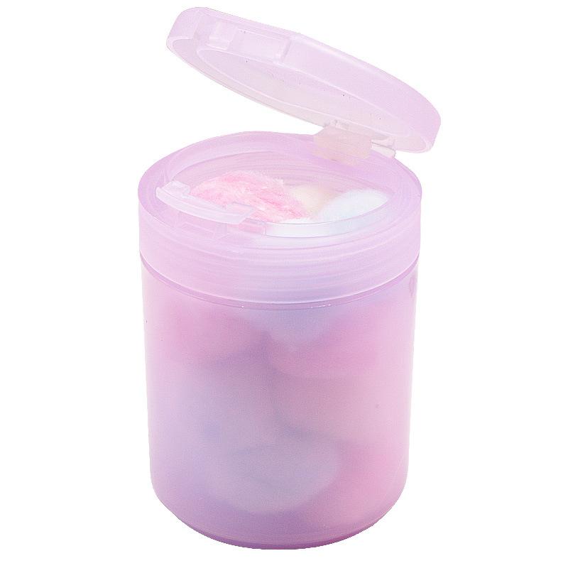 ネイルツール コットンケース コスメ収納ボックス 綿棒ケース ふた付き ピンク系 パープル系 ネイルブラシホルダー ネイル用品(x3)