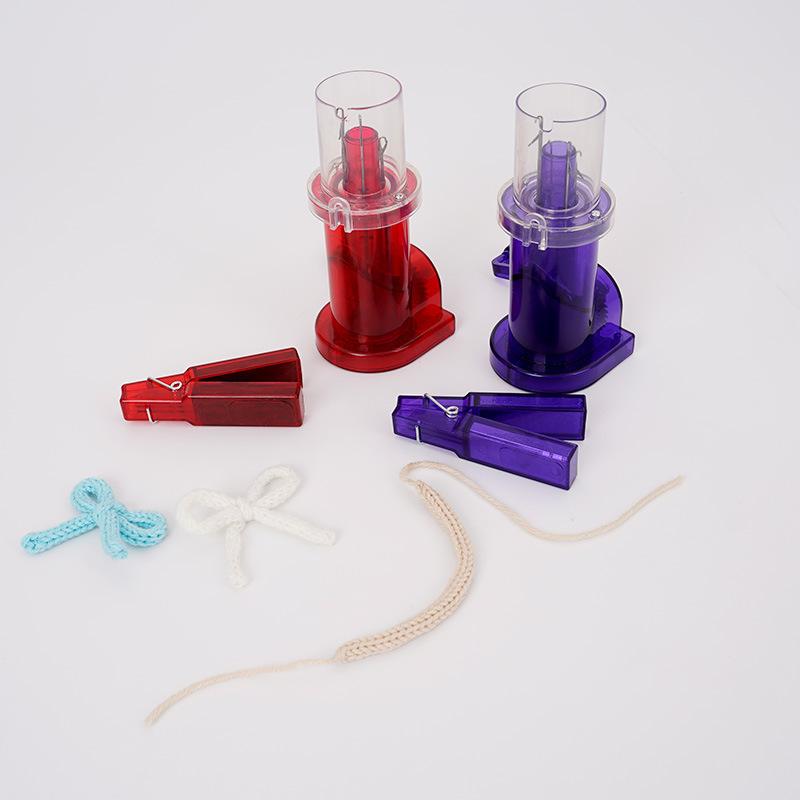 編み機 DIY 手動 編み物 ツール ネックレス ブレスレット アクセサリー 手芸用品 赤 緑 紫 ピンク