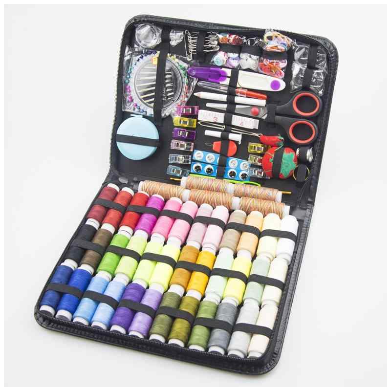 ソーイングセット レディース メンズ 裁縫セット 携帯用 裁縫箱 家庭用 旅行用 多機能 針 糸 ハサミ 定規 ピンク系 ブルー系