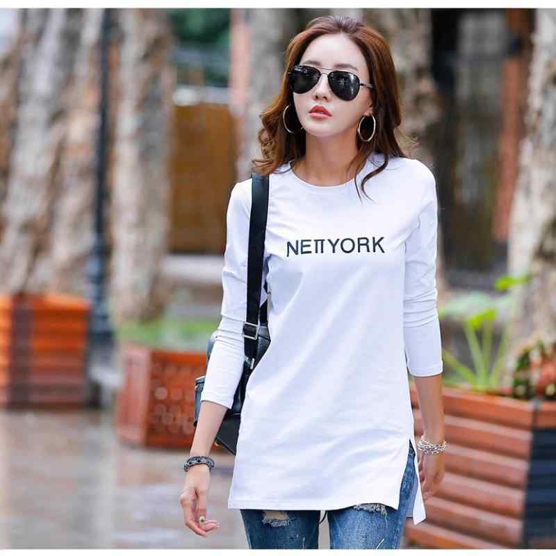 Tシャツ レディース 長袖 コットン ゆったり カットソー ロゴ プリント ミドル丈 体型カバー 接触冷感 吸湿速乾 普段使い デイリー ブラック ピンク系 ホワイト