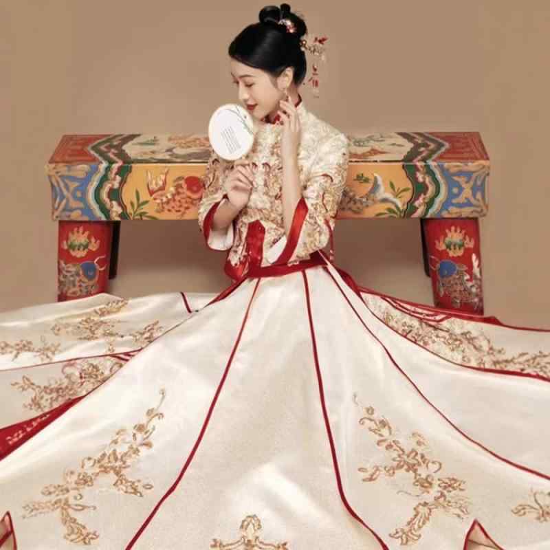 チャイナドレス 男性用 唐装 ポリエステル 金属糸 結婚式 披露宴 パーティー コスプレ シャンパンゴー..