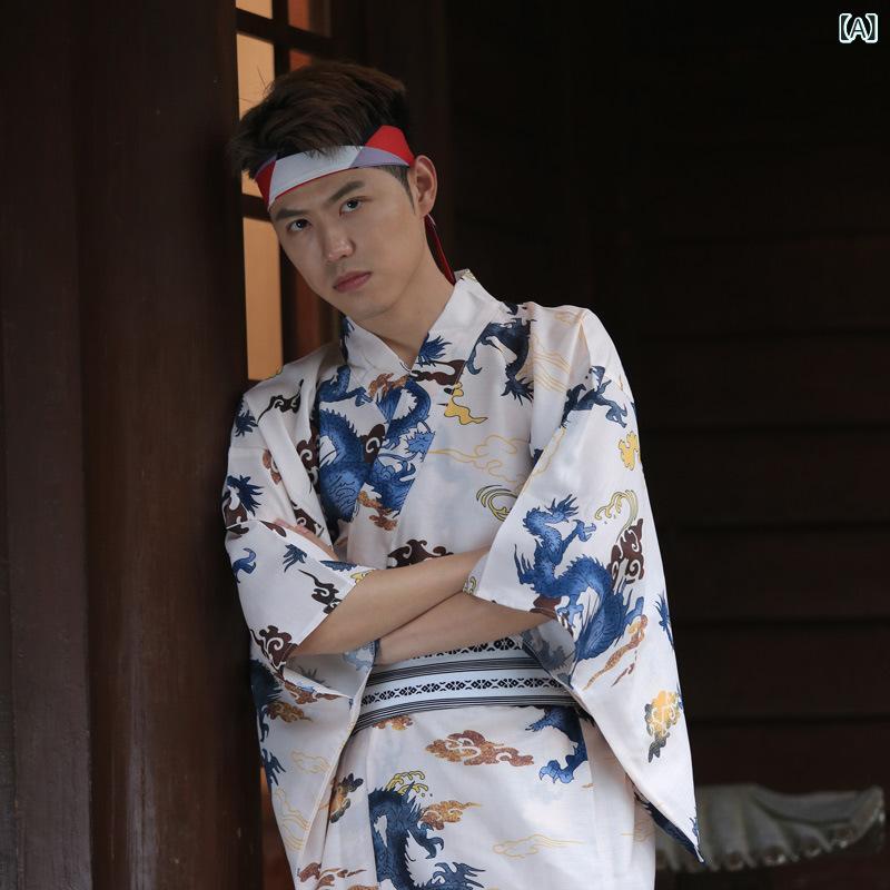 和服 男性用 武士服 コスプレ 衣装 セット 秋冬 厚手 皺になりにくい ポリエステル カジュアル 祭り