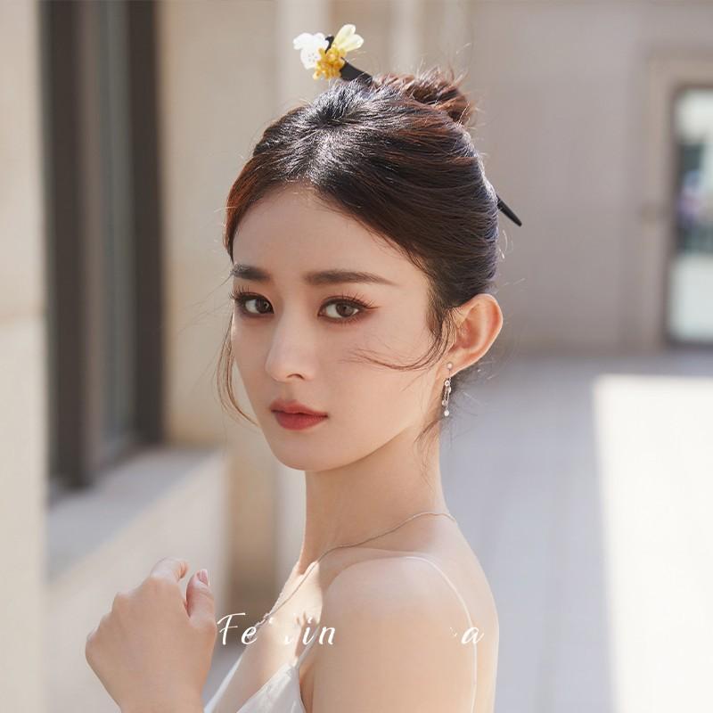 ヘアアクセサリー レディース 高級感 古風 玉兎 ウサギ 桂花 かんざし 簪 檀木 サンダルウッド お団子ヘア ヘアアレンジ まとめ髪