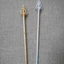 ヘアアクセサリー レディース 禅杖 かんざし オリジナル エスニック レトロ ヘアピン ヘアスティック 銅製 電気メッキ加工 金色 銀色 ギフト