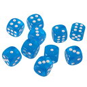 10個セット TRPGゲーム アクリル おもちゃ 六面ダイス D6 ダイス サイコロ 全10色 - 青(3)