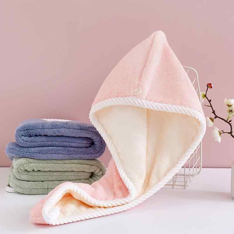 ・素材: 綿100%・カラー: ピンクホワイト, グレーブラウン, ピンクグリーン, ブルーグレー・サイズ: 60cm・重量: 200g以上・カテゴリ: ドライヘアキャップ