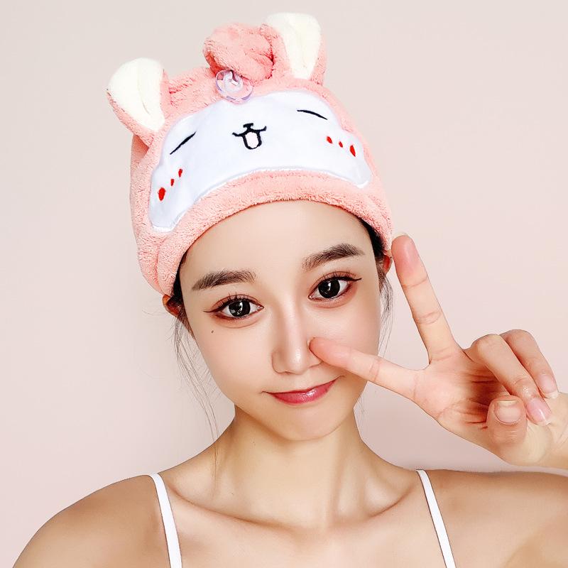ヘアキャップ レディース 吸水 速乾 タオルキャップ コーラルベルベット かわいい 動物 ブタ 羊 ウサギ..