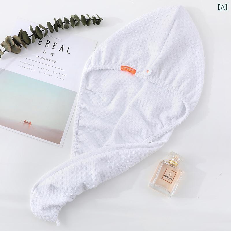 ヘアキャップ レディース 吸水 速乾 タオルキャップ 帽子 バス用品 超極細繊維 ワッフル ふんわり 柔ら..