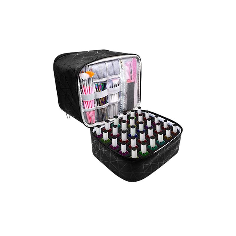 コスメ収納バッグ ネイル用品収納ケース メイクボックス ポータブル 大容量 オックスフォード生地 防水..