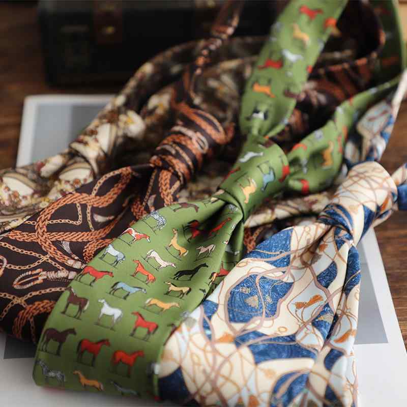 ネクタイ 男性用 フォーマル 韓国風 イギリス風 紳士 ヨーロピアン レトロ柄 プリント シルク 学生 ビ..