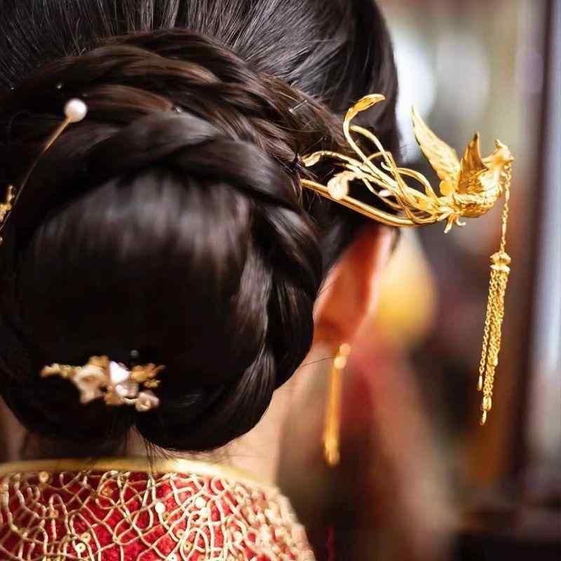 ヘアアクセサリー レディース ヘアピン 簪 かんざし コーム 髪飾り 古風 和装 結婚式 花嫁 披露宴 ウェディング お呼ばれ フォーマル 発表会 パーティー ...