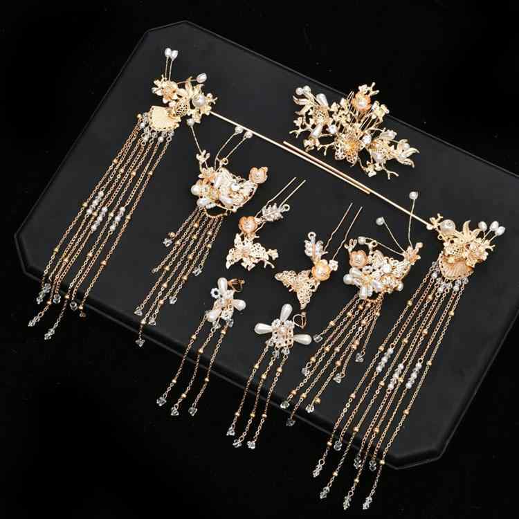 ヘアアクセサリー レディース ヘアピン かんざし 古風 和装 髪飾り 花 タッセル 合金 結婚式 誕生日 記念日 ギフト