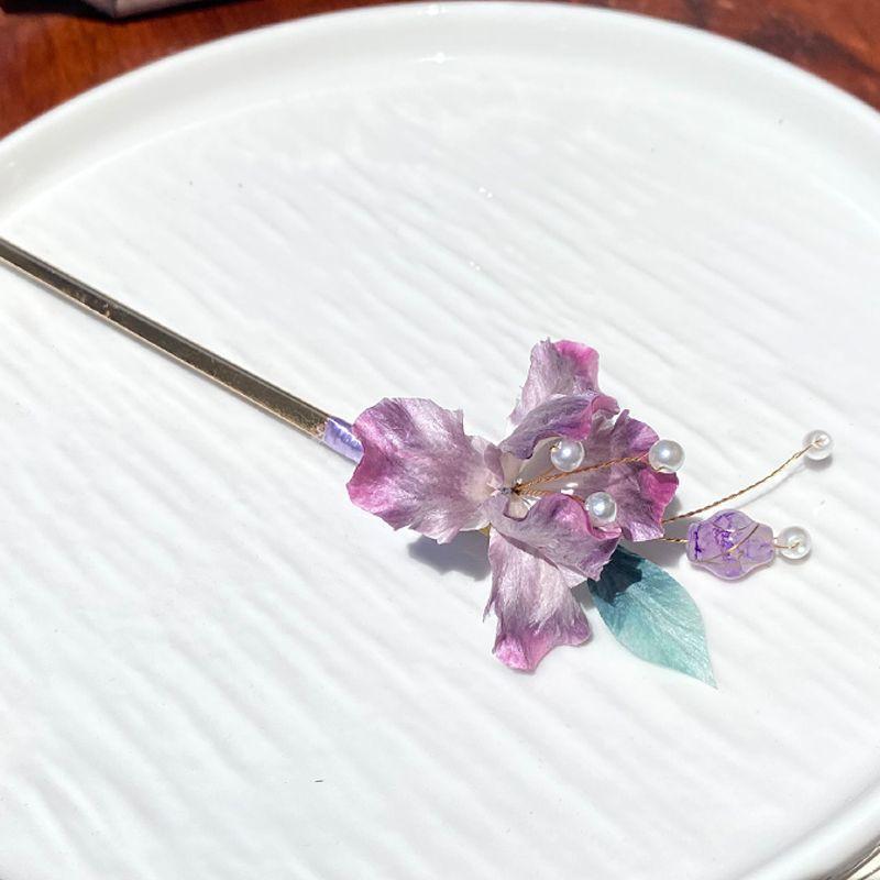 ヘアアクセサリー レディース 簪 U字簪 シルク 髪飾り コーム 花 和装小物 ヘアピン ヘアスティック ヘアアレンジ 古風 浴衣 着物 和服 贈り物 プレゼン...