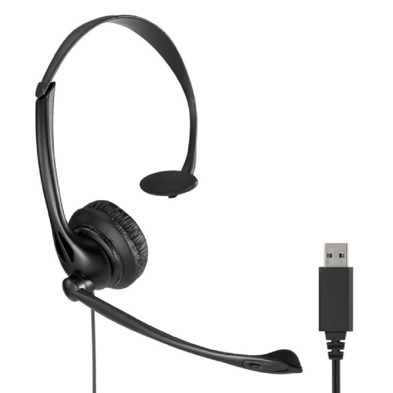 Kensington ケンジントン USB接続片耳ヘッドセット(マイク/音量調整付)K80100JP ブラック 通常