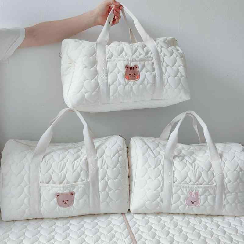 マザーズバッグ 大容量 レディース 旅行用 ショルダー ボストンバッグ 斜めがけ アニマル柄 刺繍 かわ..