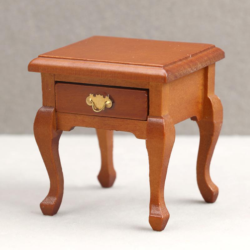 ドールハウス ミニチュア家具 ベッドサイドキャビネット サイドキャビネット 収納キャビネット 欧風 木製