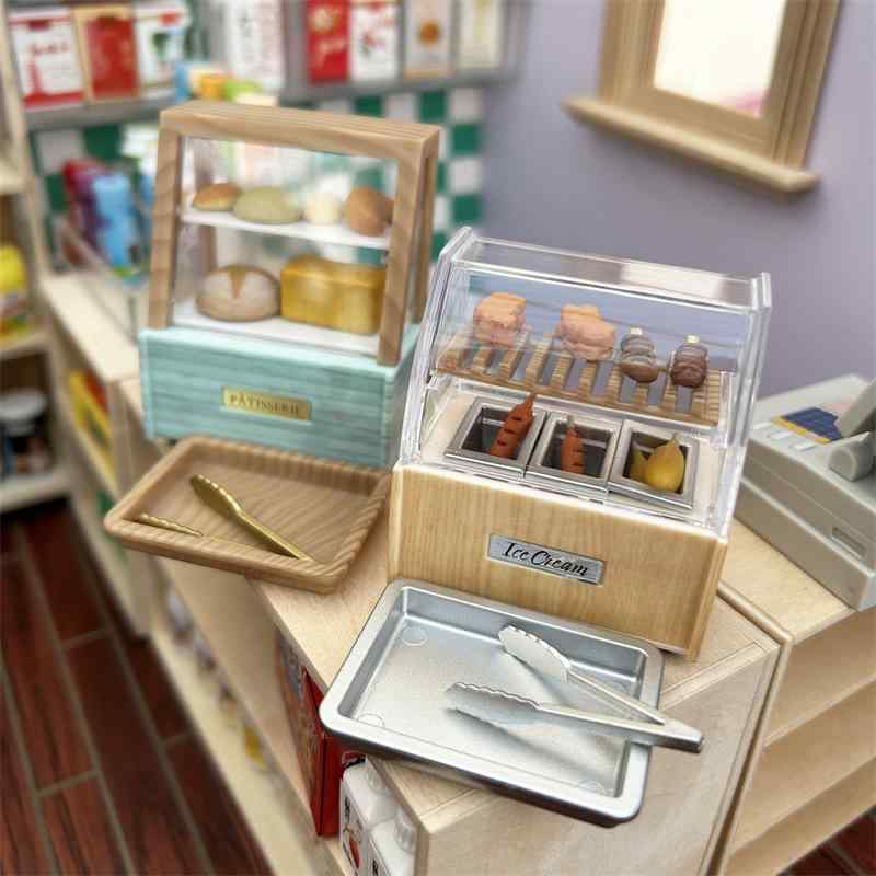 ミニチュア おもちゃ 関東煮 おでん パン 陳列棚 玩具 ドールハウス スーパーマーケット コンビニエン..