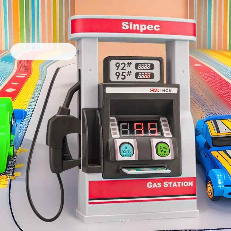おもちゃ ガソリンスタンド 子供 男の子 女の子 3歳 4歳 5歳 6歳 ミニカー 合金製 プレイセット 知育玩..