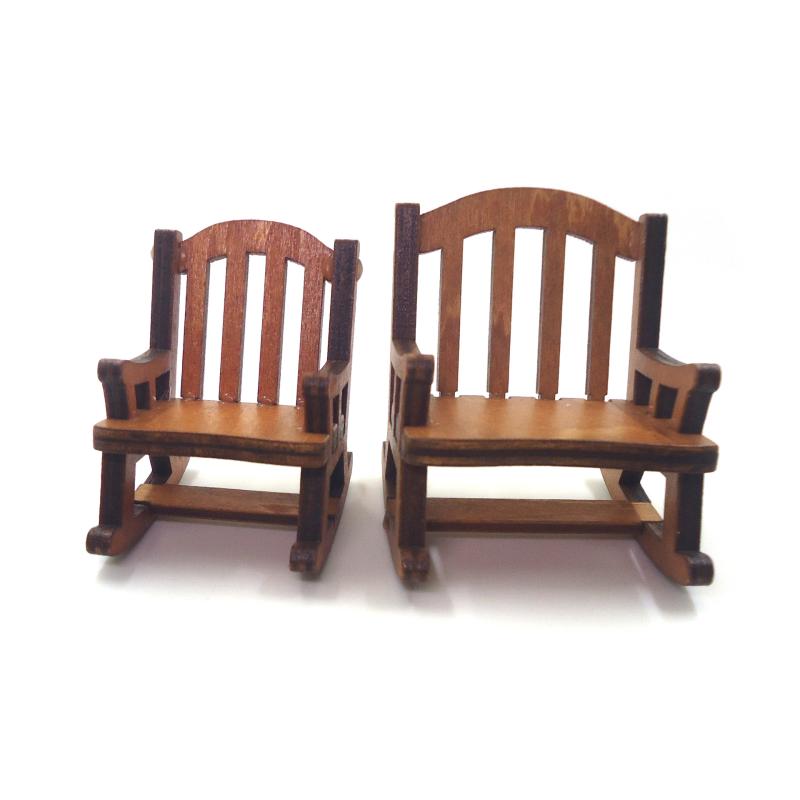 ドールハウス ミニチュア ゆりかごチェア 木製 模型 シミュレーション ライフシーン 大号 小号