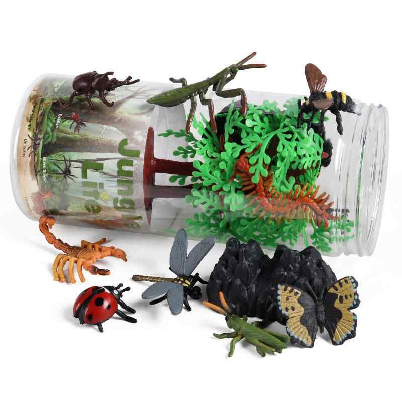 昆虫 動物 ミニチュア モデル スパイダー てんとう虫 トンボ バッタ ムカデ おもちゃ 玩具 摆件