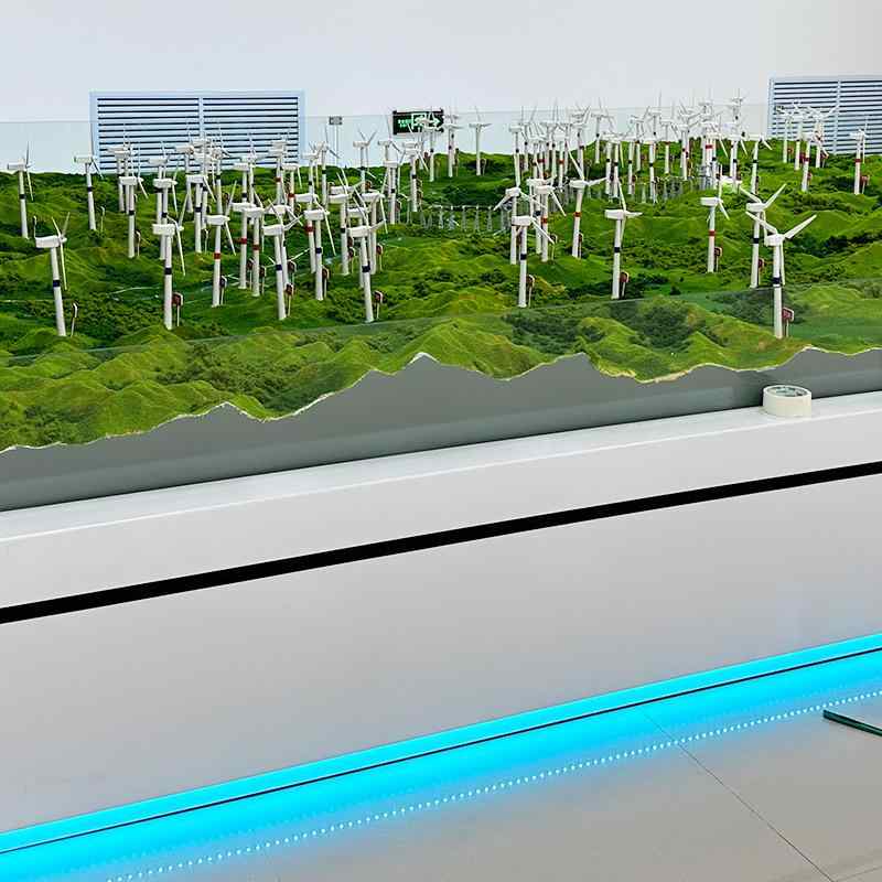 建築模型 風力発電 光発電 沙盤 立体地図 微縮 ジオラマ シーニックモデル 新エネルギー 計画 ディスプ..