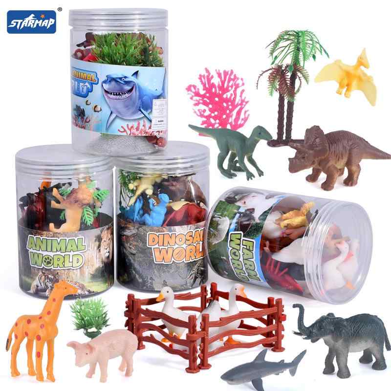 おもちゃ 子供向け 恐竜 ミニチュア フィギュア セット 海洋 野生動物 農場 玩具 ジオラマ パーツ付き