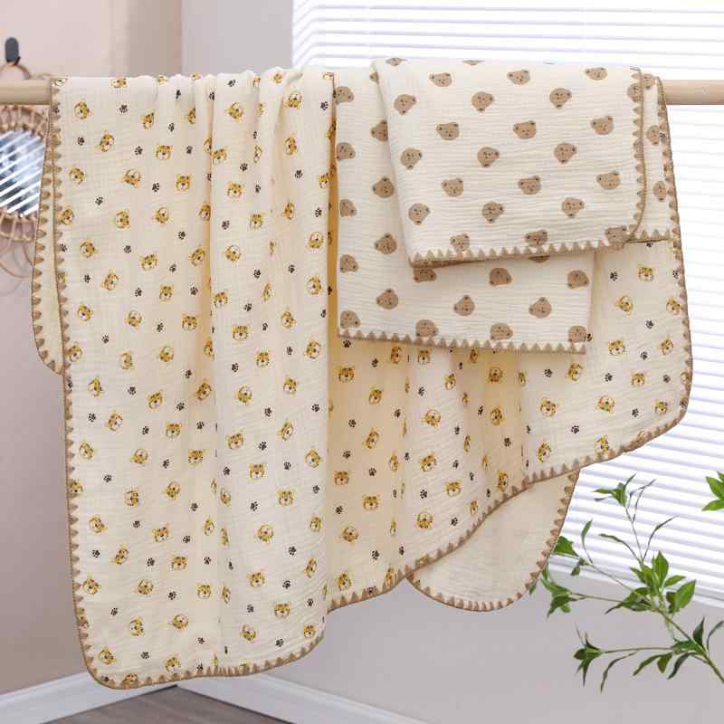 ベビー 赤ちゃん 沐浴ガーゼケット 新生児 綿100% 吸水速乾 ブランケット お昼寝タオルケット 春夏 や..