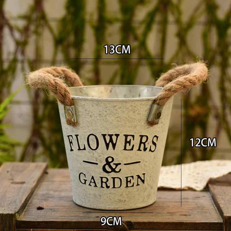 花瓶 植木鉢 アイアン 卓上 花器 寄せ植え 観葉植物 庭 ベランダ ガーデニング おしゃれ アンティーク調