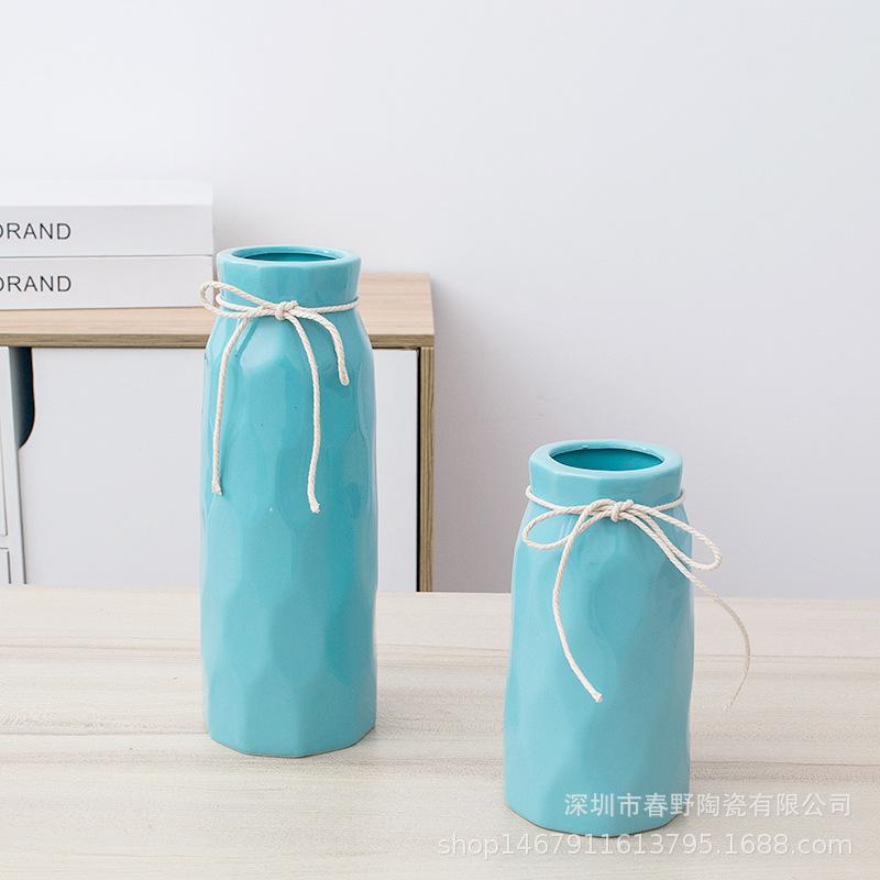 花瓶 北欧 陶器 白 釉 卓上 置き型 シンプル 家 インテリア オフィス