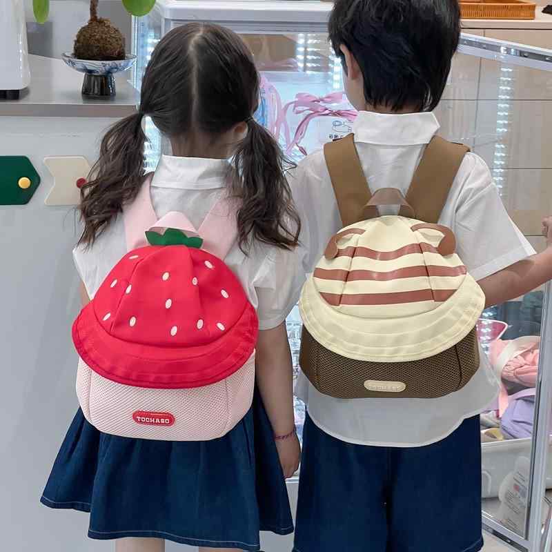 リュックサック キッズ 女の子 かわいい カートゥーン フルーツ 帽子 バックパック 幼稚園 保育園 小学..