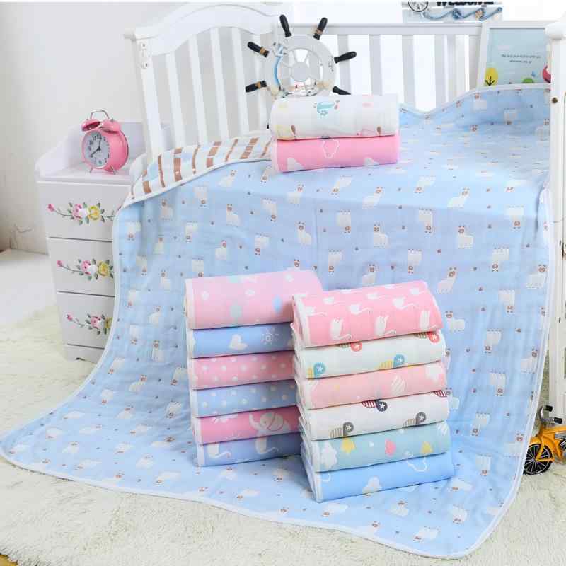 ベビー バス タオル コットン 六重 ガーゼ 吸水 速乾 ブランケット キッズ 子供 赤ちゃん おくるみ 動..