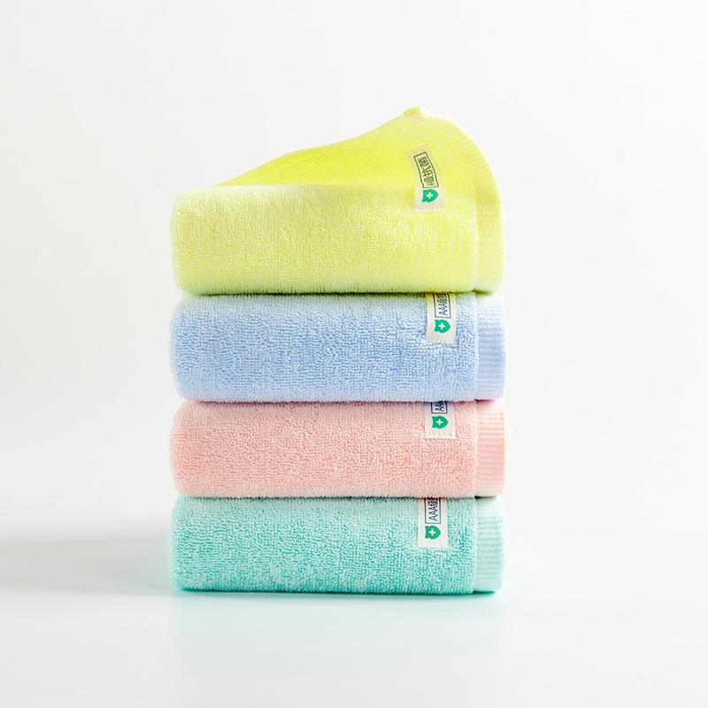 子供用タオル 純綿 洗顔タオル 吸水性 ベビー キッズ カートゥーン ミニタオル ピンク イエロー ブルー